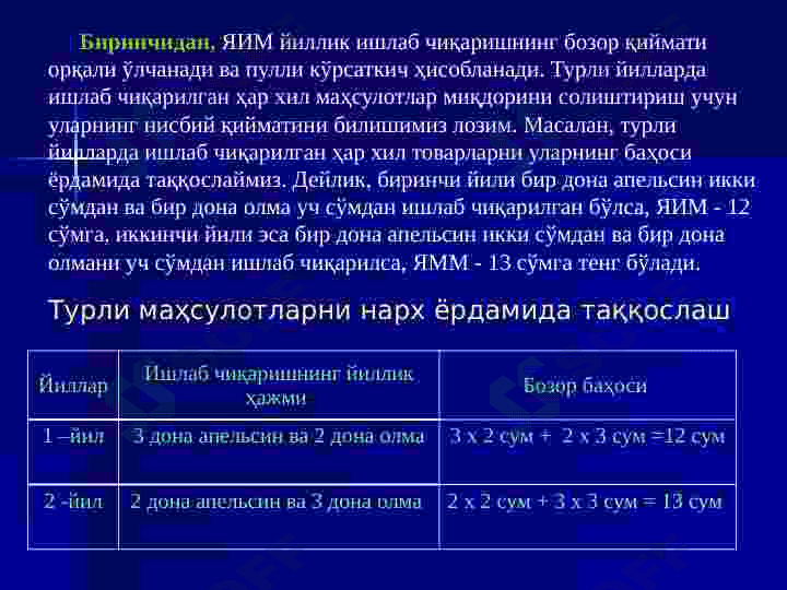 Yalpi ichki mahsulot (YaIM) 6