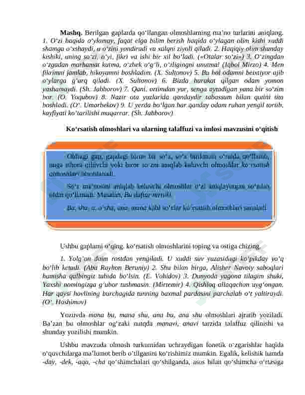Olmosh so'z turkumini o'qitish metodikasi 6
