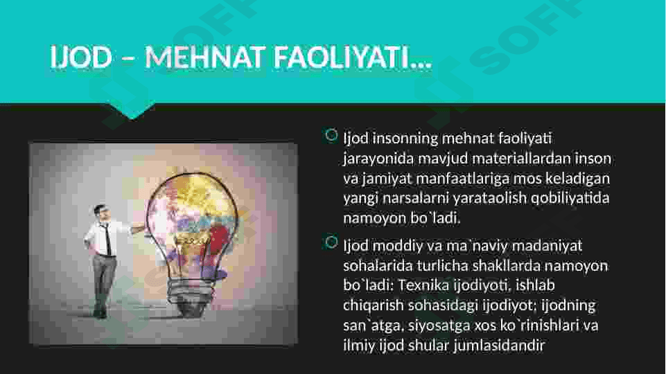 Ijod yangi qadriyatlar yaratish omili 6
