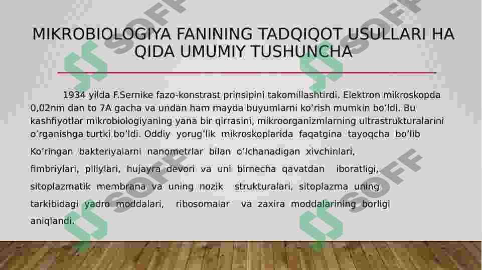 Mikrobiologiya tadqiqotlarining asosiy usullari 6