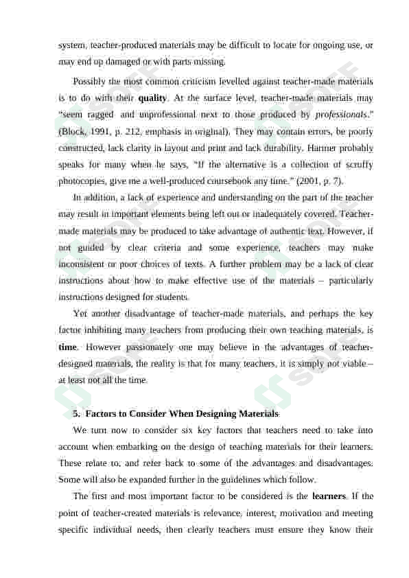 Designing relevant grammar, phonology and vocabulary teaching and learning materials 6