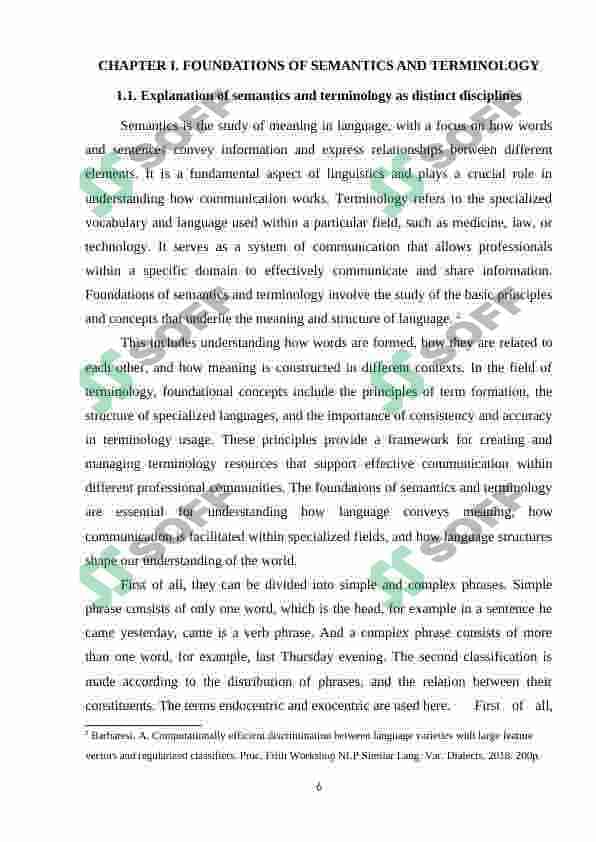 DEVELOPMENT OF THE CONNOTATIONAL ASPECT OF SEMANTIC IS SPECIAL TERMINOLOGY 6