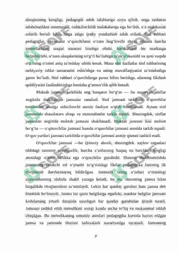 Sinf jamoasini shakllantrishning asosiy bosqichlari 6