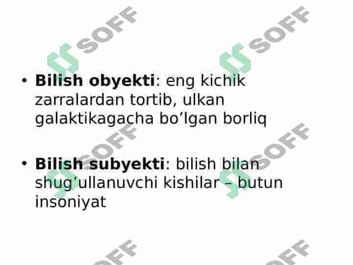 Gnoseologiya-bilish nazariyasi 6