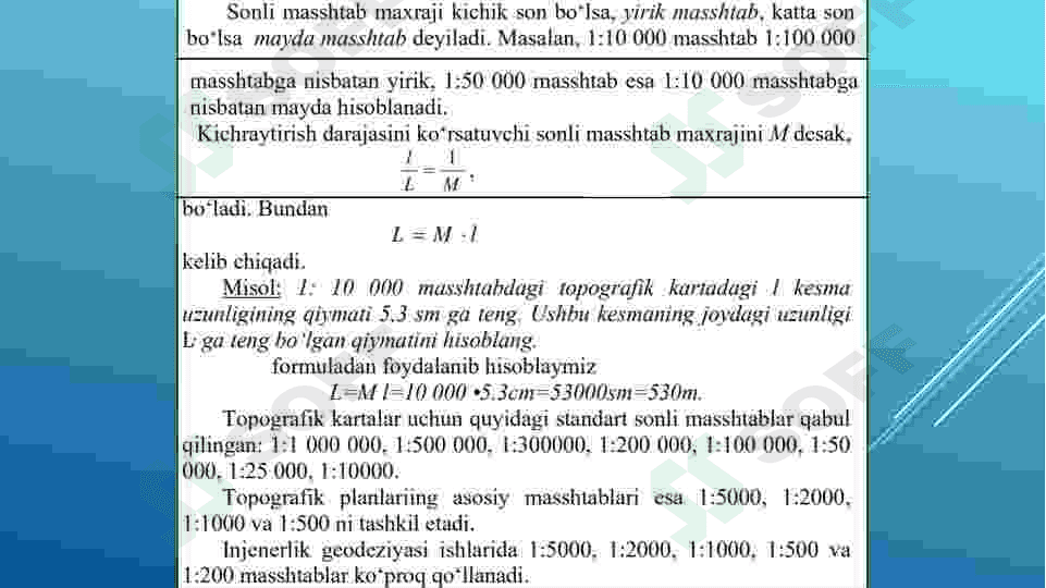Goedeziyada qo’llaniladigan masshtablar va  ularning turlari 6