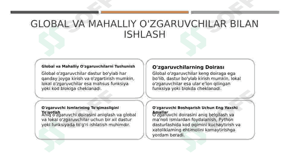 Pythonda  funksiyalar va o‘zgaruvchilar 6