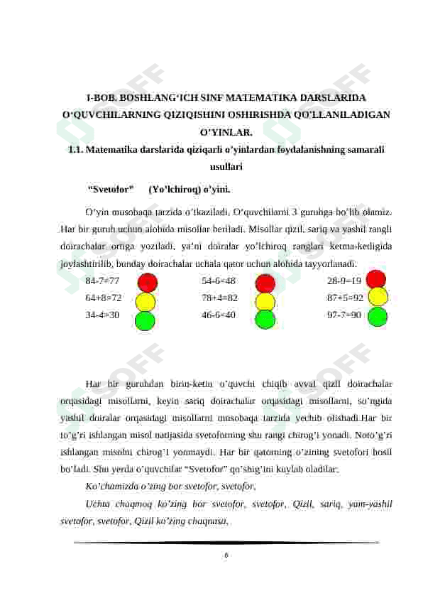 Boshlangʻich sinf matematika darslarida oʻquvchilarning qiziqishini oshirish 6