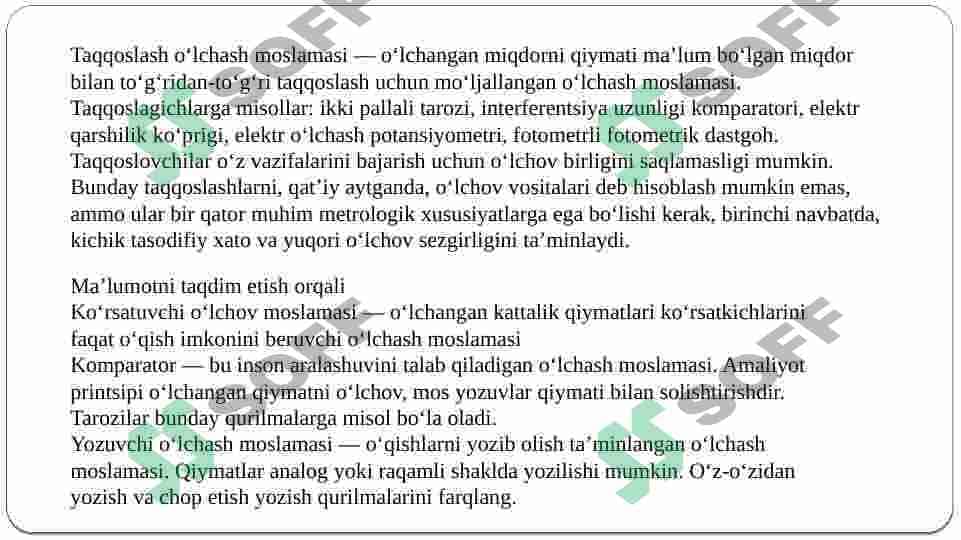 Raqamli o`lchash asboblari 6