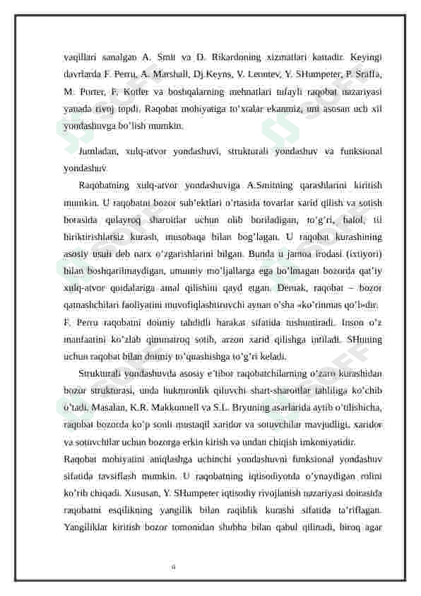 Raqobat - bozor iqtisodiyotining   harakatlantiruvchi kuchi sifatida 6