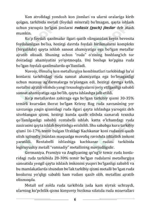 FOYDALI QAZILMA KONLARINI  YER OSTI USULIDA QAZIB OLISH  TEXNOLOGIYASI 6