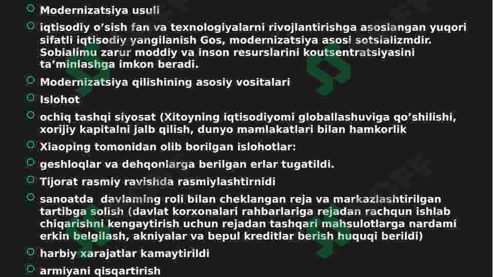 Xitoy iqtisodiyotining yashil iqtisodiyotda tutgan o’rni 6