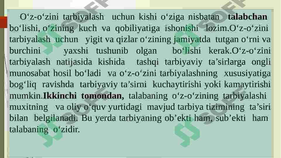 O‘Z-O‘ZINI TARBIYALASH 6