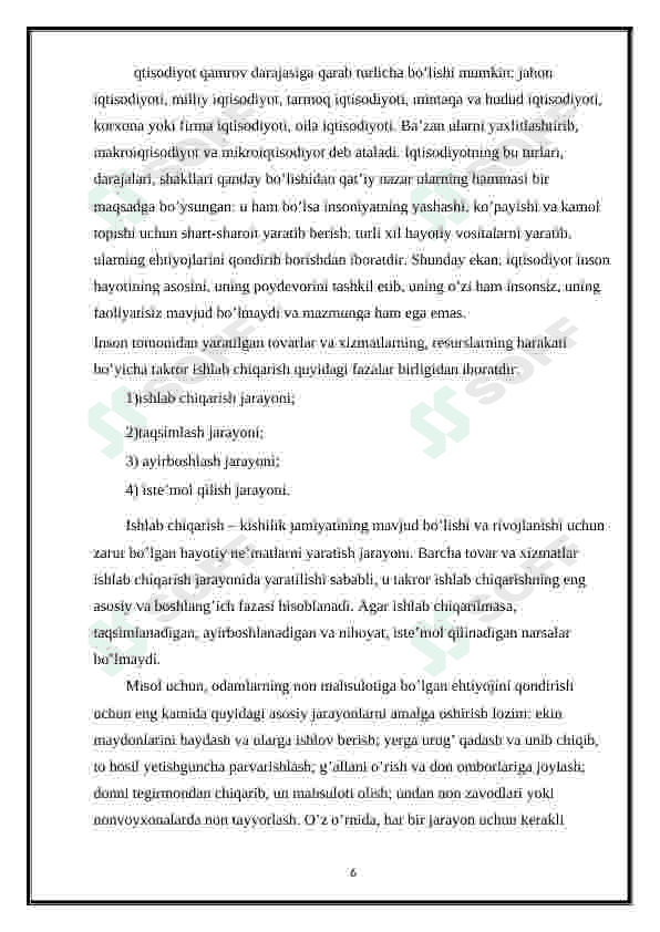 IQTISODIYOT NAZARIYASINING FAN SIFATIDA SHAKILLANISHI VA UNDAGI ASOSIY TA`LIMOTLAR 6