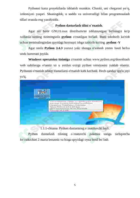 PYTHON dasturlash tili qolanmasi 6