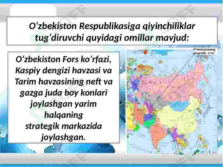 O‘zbekiston Respublikasi tashqi siyosiy faoliyatining shakllanishi va uning ustuvor yo‘nalishlari 6