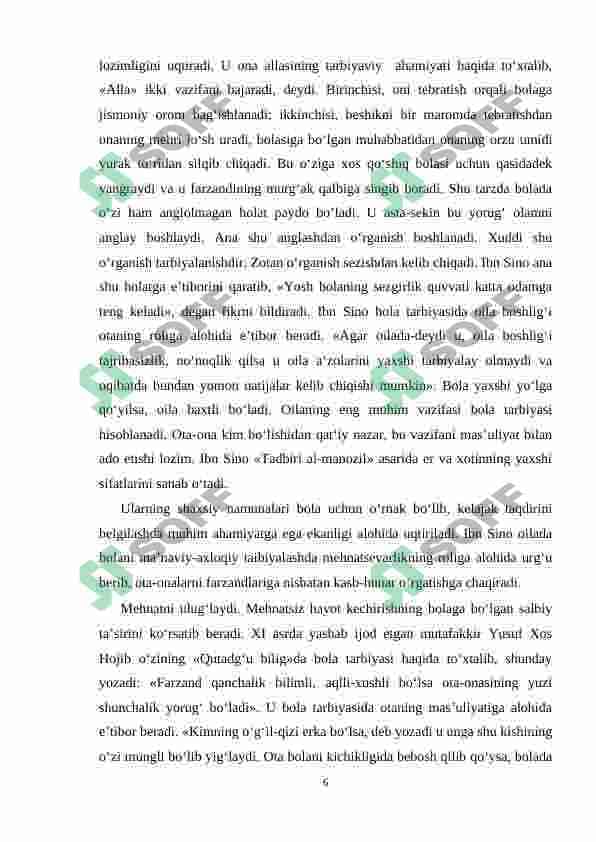 Ma’naviy barkamol insonni shakllanishida oilaning tutgan o’rni 6