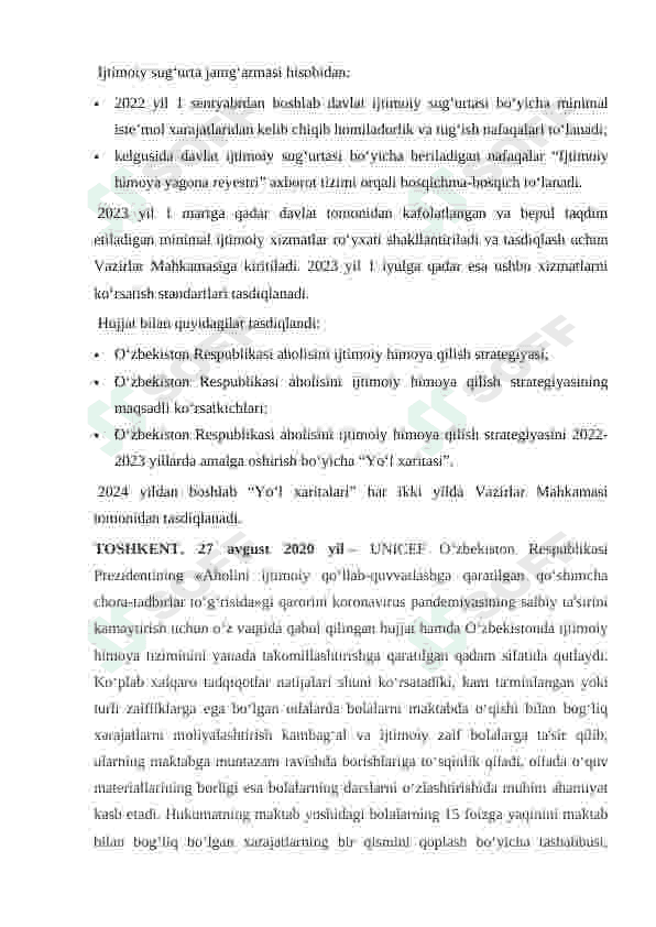 O`zbekistonda aholini ijtimoiy himoyalash tizimi va davlatning ijtimoiy siyosati 6