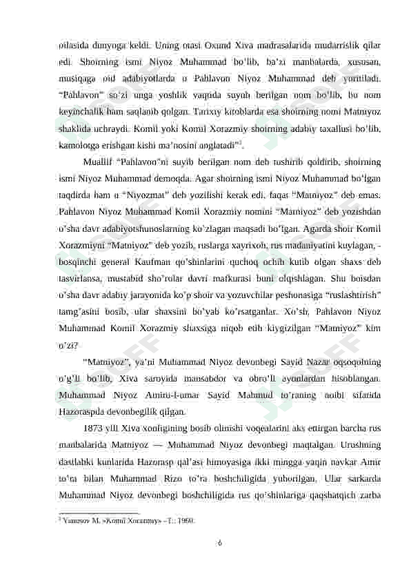 Komil Xorazmiy lirikasi 6