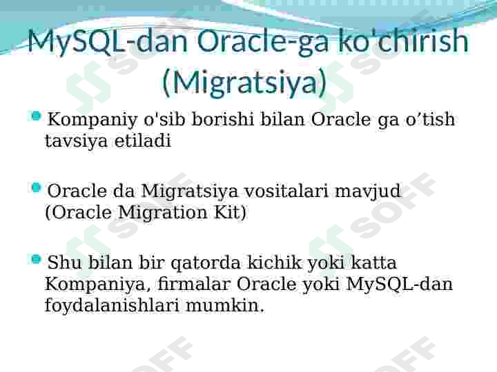 Ma‘lumotlar manipulyatsiya qilishda oddiy so‘rovlar yaratish. 6