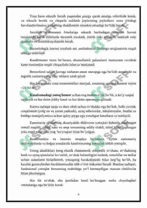 Jarrohlik bo'limini strukturasi va ish tartibi 6