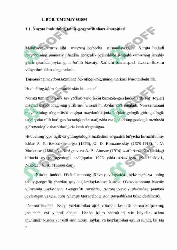NUROTA YER OSTI SUV KONINING GIDRODINAMIK VA GIDROKIMYOVIY REJIMI SHAKLLANISHI 6