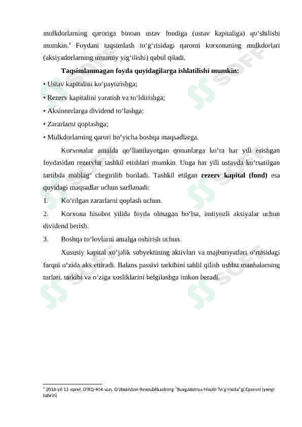 Xususiy kapital tahlili va uni xorij tajribasi asosida takomillashtirish 7