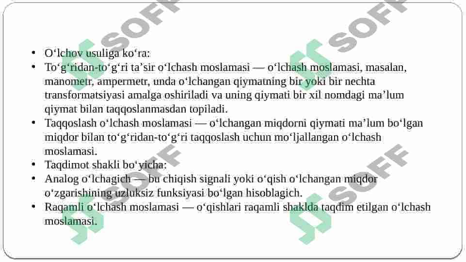 Raqamli o`lchash asboblari 7