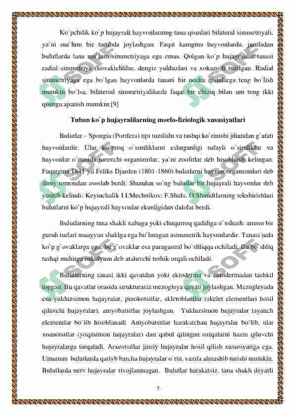 Ko'p hujayrali hayvonlar kelib chiqish nazariyalari 7