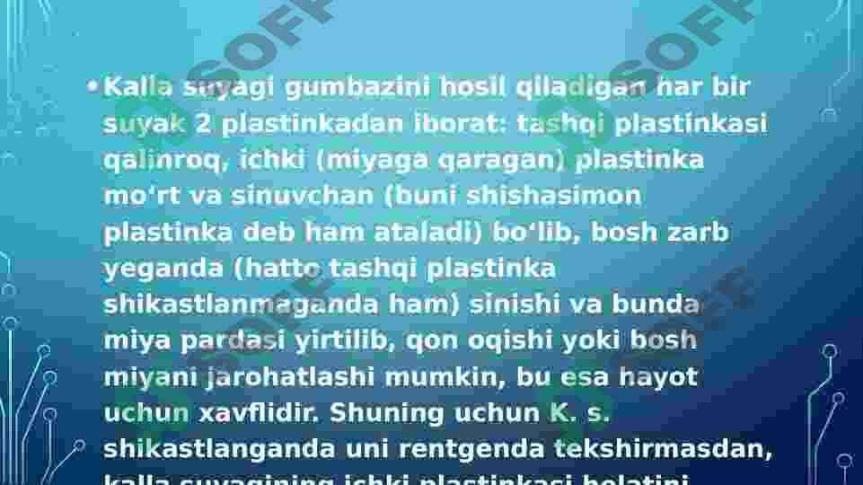 kalla suyaklarining rentgenanatomiyasi. kallaning jinsiy va shaxsiy tafovutlari 7