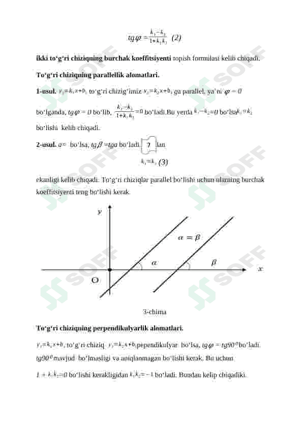 Tekislikda to‘g‘ri chiziqning turli tenglamalari 7