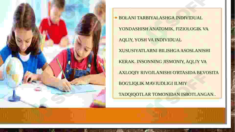 Tarbiyada individual yondashuv muammosi 7