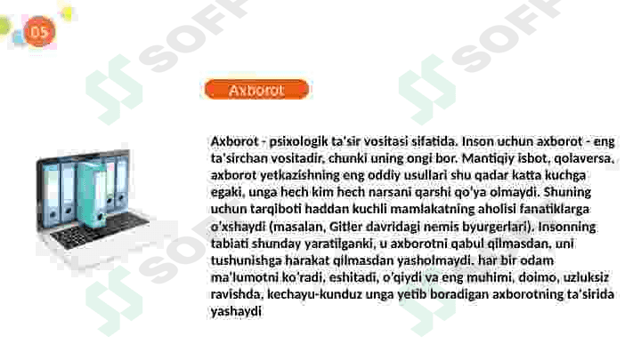 OCHIQ AXBOROT PSIXOLOGIK XAVFSIZLIK FANIGA KIRISH 7