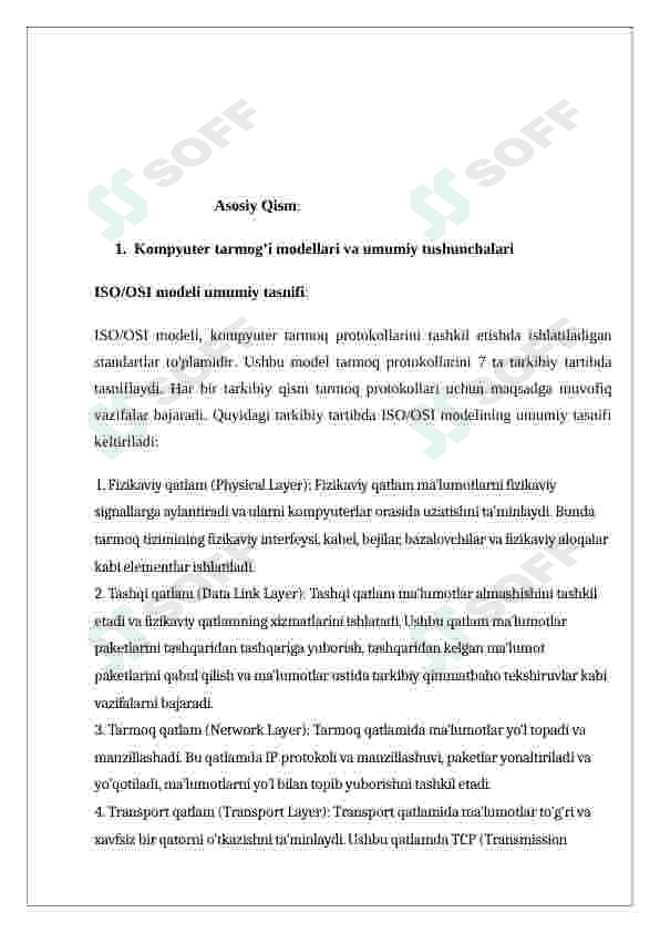 Tarmoq xavfsizligi standartlari ( O’z DSt ISO/IEC 27033) mazmuni va uning mohiyati. 7
