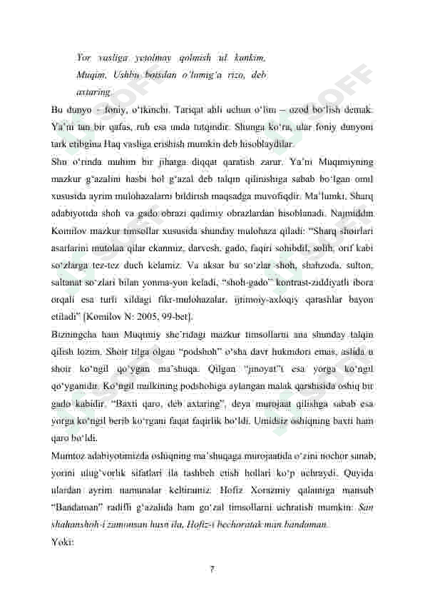 Muqimiy lirikasida oshiq obrazi 7
