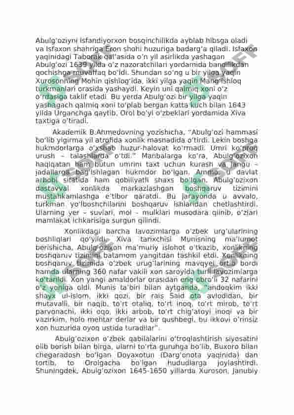 XVI-XVII asrlarda Xiva xonligi 7