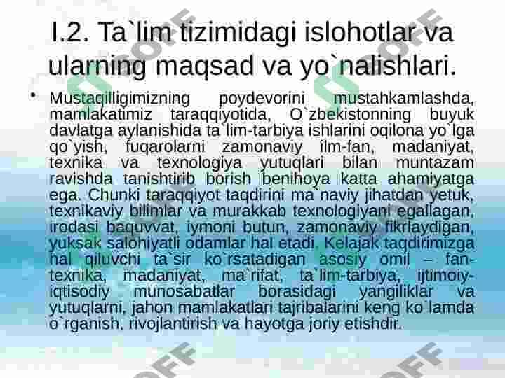 O'zbekistonda ta'lim sohasidagi islohotlar 7