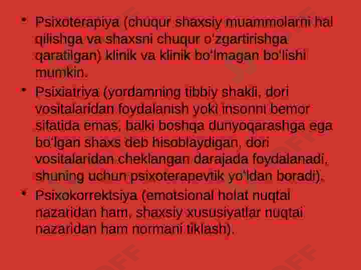 Psixologik va psixiatrik yordamning tibbiy va ijtimoiy muammolari 7