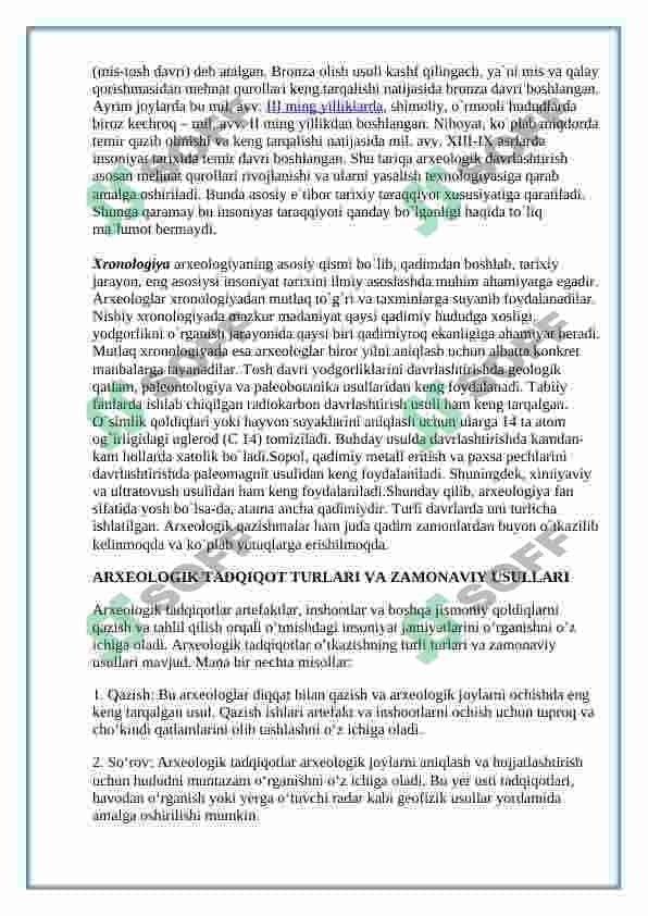 ARXEOLOGIK DALA TADQIQOTLARI USULLARI TARIXI 7