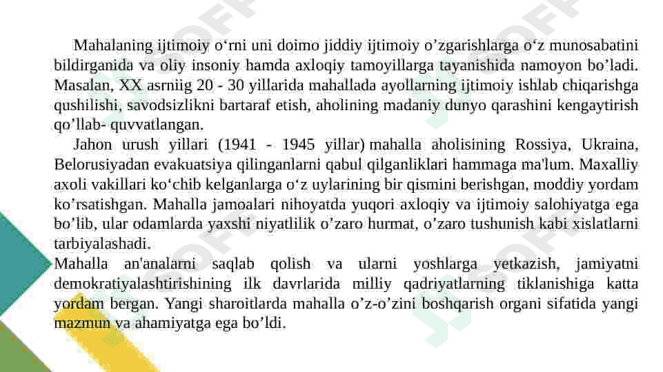 Mahalla ijtimoiylashuvining  an’anaviy omili sifatida 7