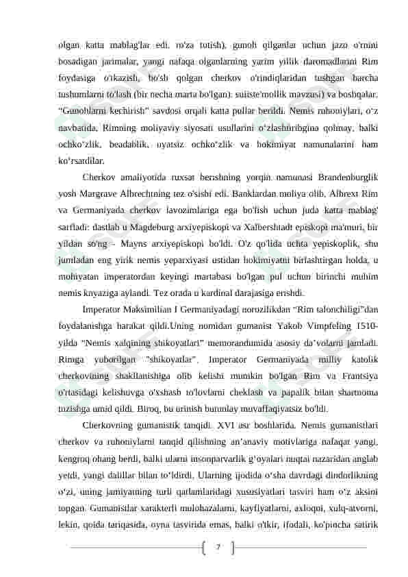 XVI-XVII ASRNING BIRINCHI YARMIDA GERMANIYA MA’DANIYATI 7