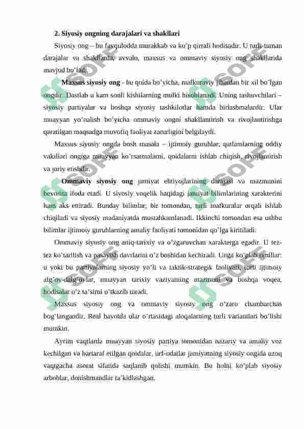 Siyosiy madaniyat va siyosiy mafkuralar. 7