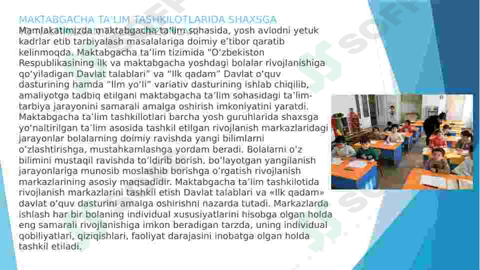 Maktabgacha ta’lim tashkilotining maqsad va vazifalari 7