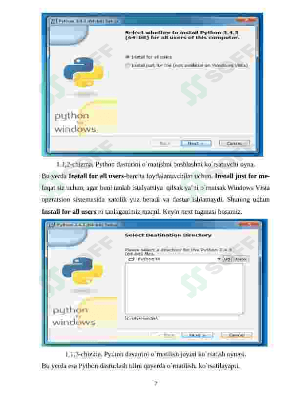 PYTHON dasturlash tili qolanmasi 7