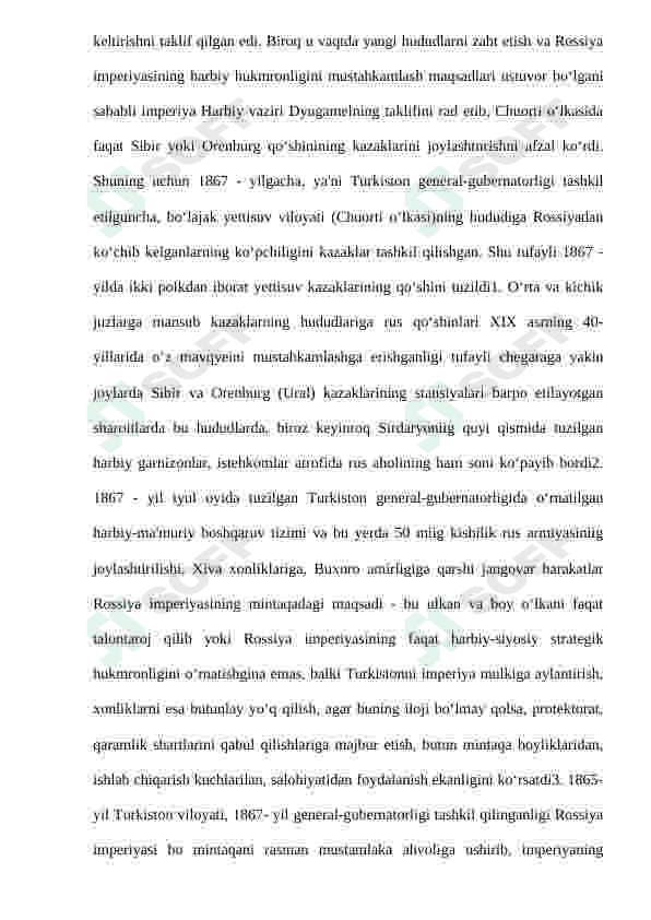 Rossiya imperiyasining aholini ko‘chirish siyosati va uning mohiyati 7