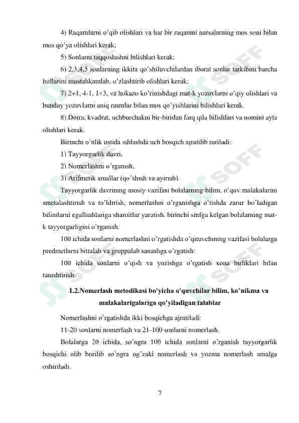 100 ichida sonlarni raqamlashni o‘rganish 7