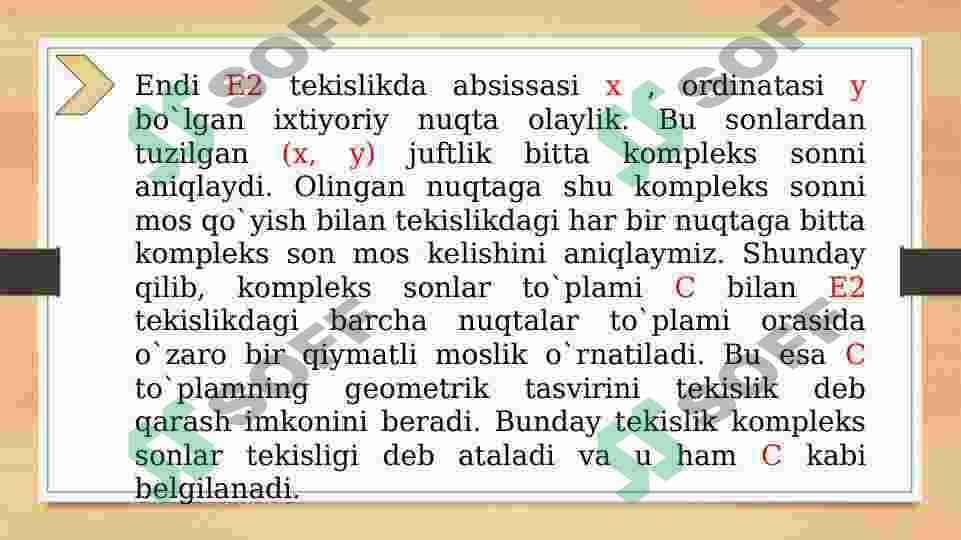 KOMPLEKS TEKISLIK. KOMPLEKS TEKISLIKDA CHIZIQLAR VA SOHALAR 7