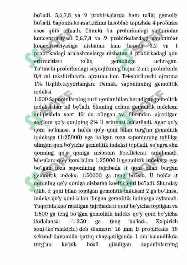Saponinlar-biolagik faol moddalar 7