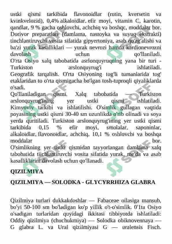 Tarkibida sapaninlar saqalagan preparatlar, ularning turlari 7