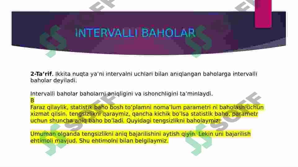 INTERVALLI BAHOLAR 7