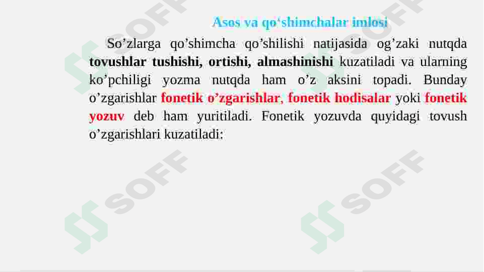 Tovush o’zgarishlari ,bosh harflar imlosi. 7